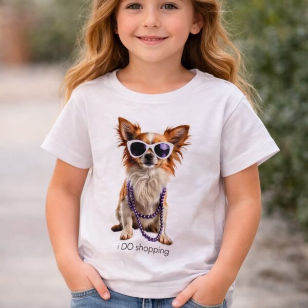 Biała koszulka z pudelkiem iDO - 4G831.G0