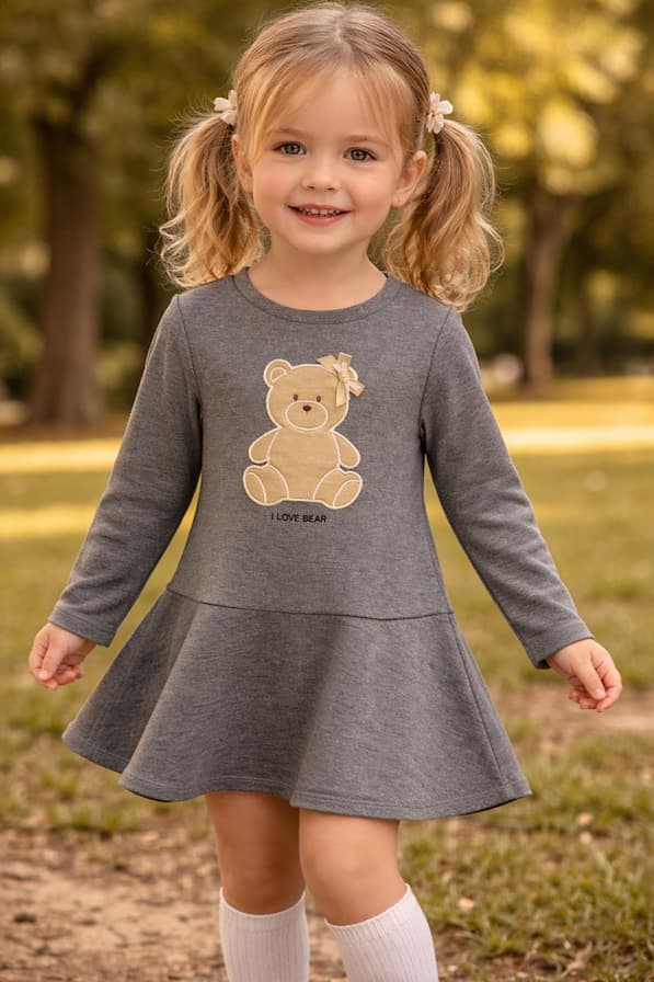 Sukienka dla dziewczynki iDO 45903 - kolor szary