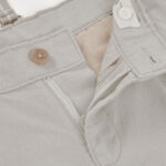 Beżowe bermudy lniane chłopięce z szelkami Boboli – 863041