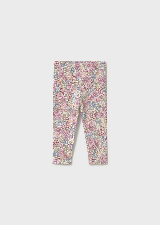 Legginsy dziewczęce w kwiaty Mayoral malwa - 2778