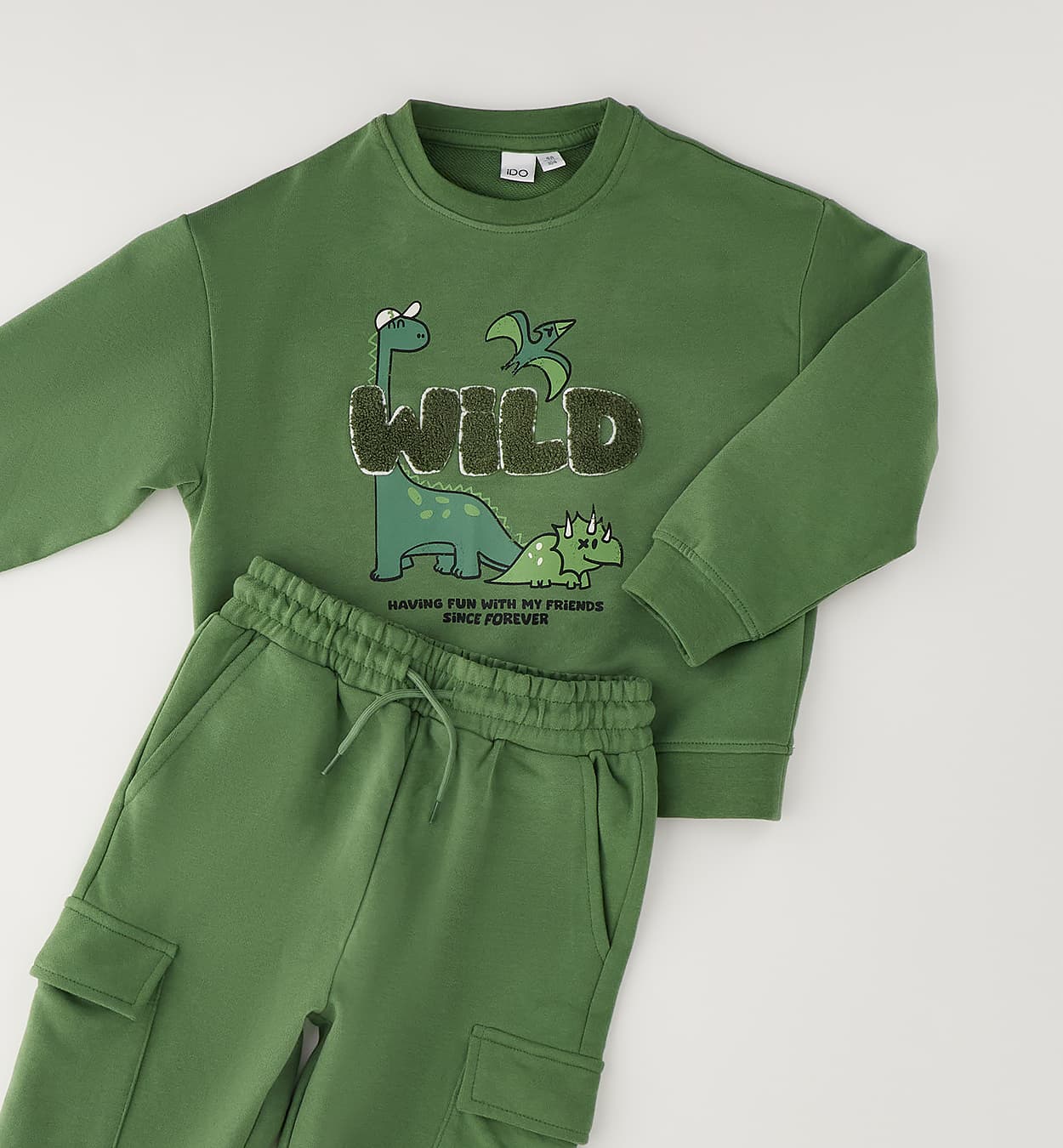 Dres chłopięcy zielony Dinozaury Wild iDO – 4H433